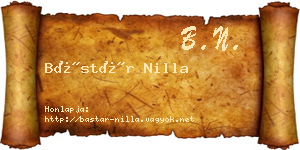 Bástár Nilla névjegykártya